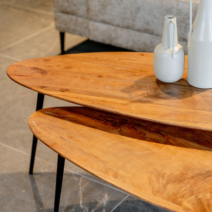 Salontafel Flare | Set Van 2 | Mangohout