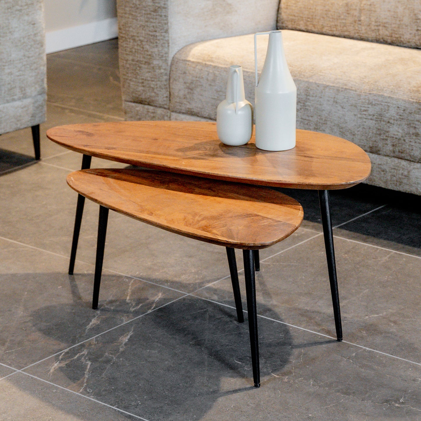 Salontafel Flare | Set Van 2 | Mangohout