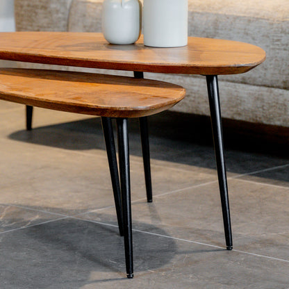 Salontafel Flare | Set Van 2 | Mangohout