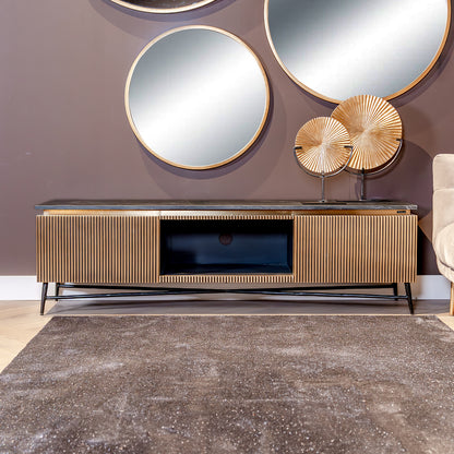 TV-Meubel Ironville | Zwart en Goud Marmer