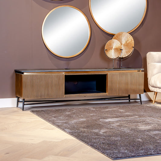 TV-Meubel Ironville | Zwart en Goud Marmer