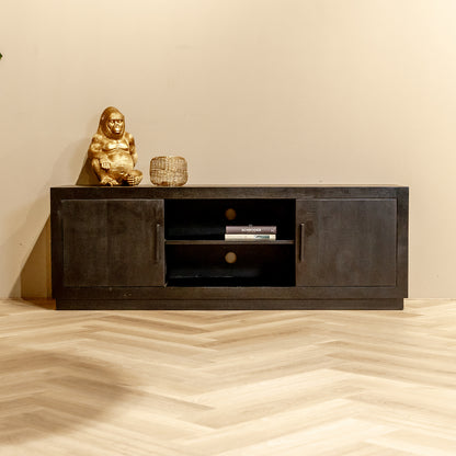 TV-Meubel Jaxx | Zwart Mangohout