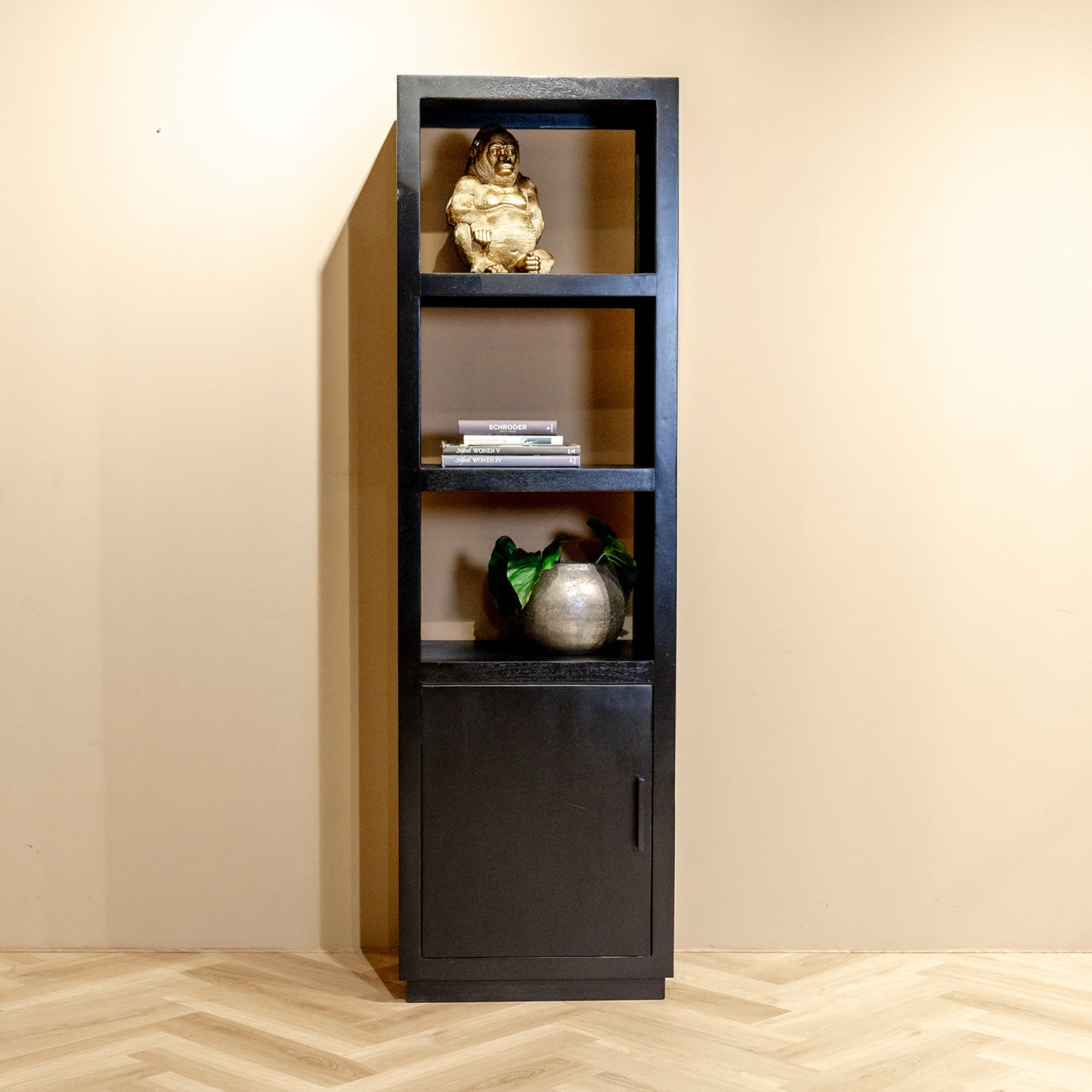 Vakkenkast Jaxx | 60 cm | Zwart Mangohout