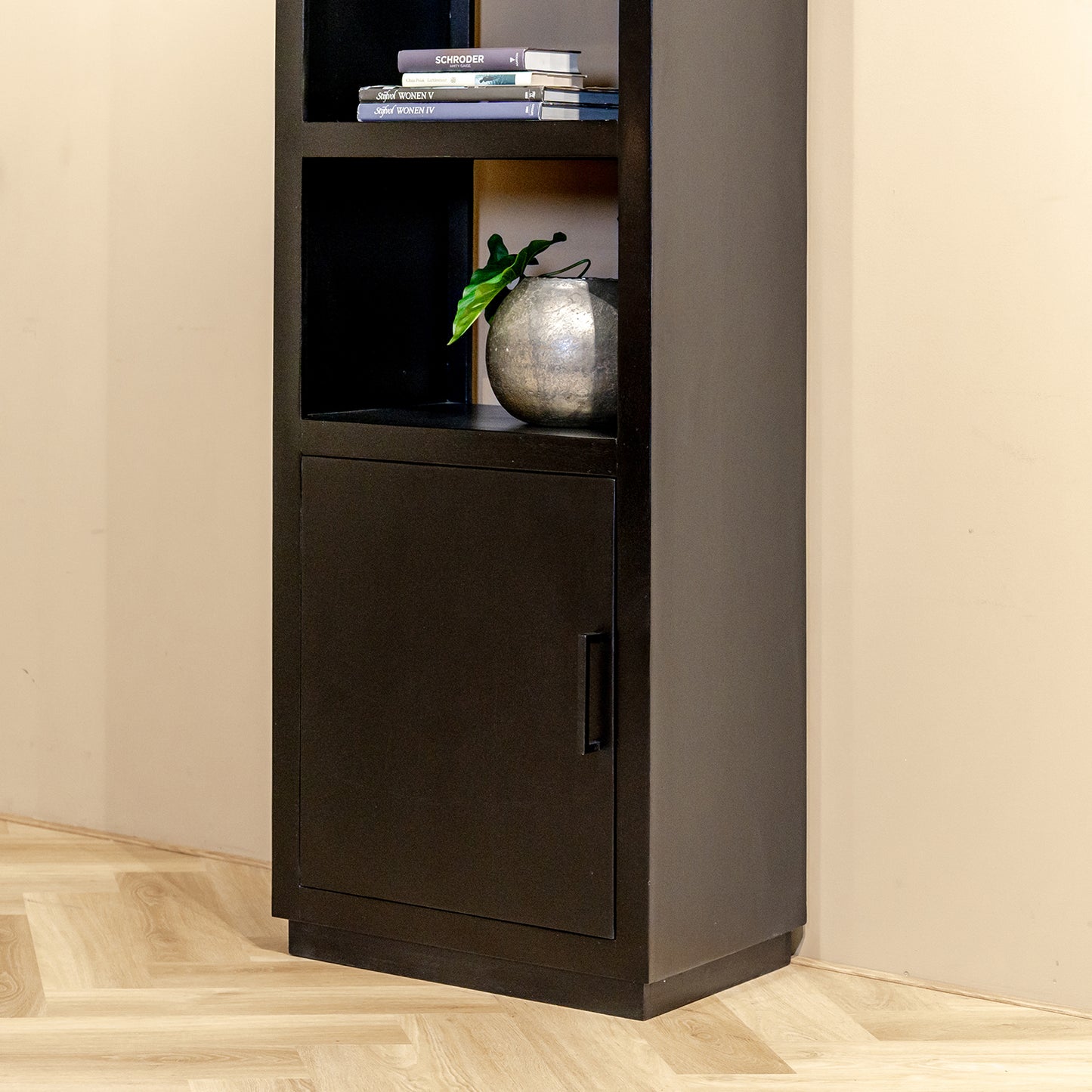 Vakkenkast Jaxx | 60 cm | Zwart Mangohout