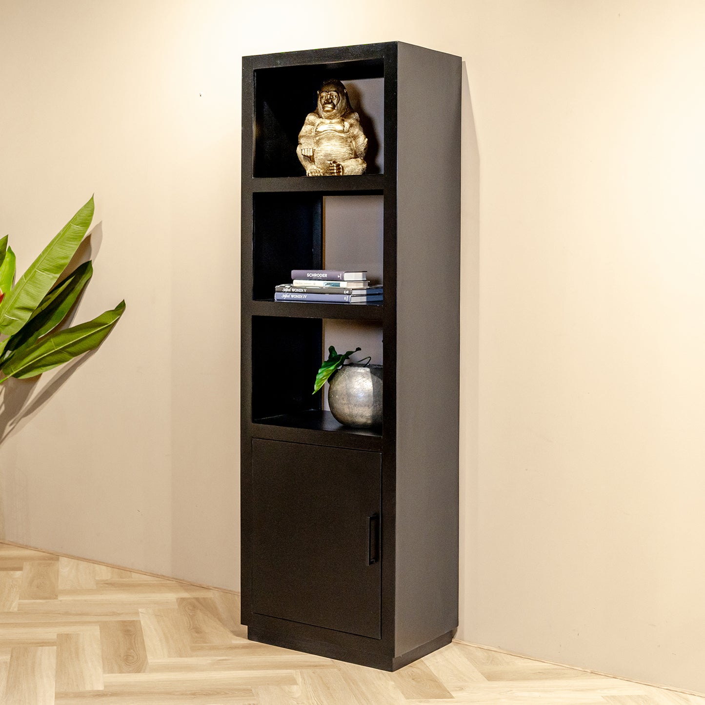 Vakkenkast Jaxx | 60 cm | Zwart Mangohout