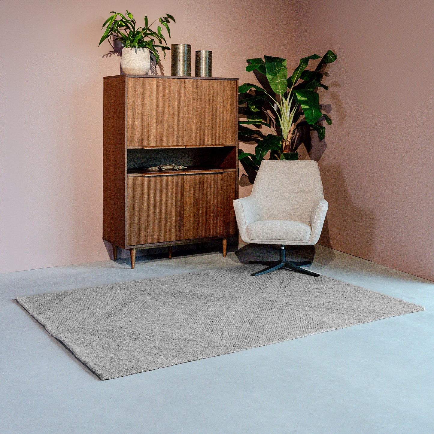 Vloerkleed Blendy | Taupe Wol | 200x300 cm