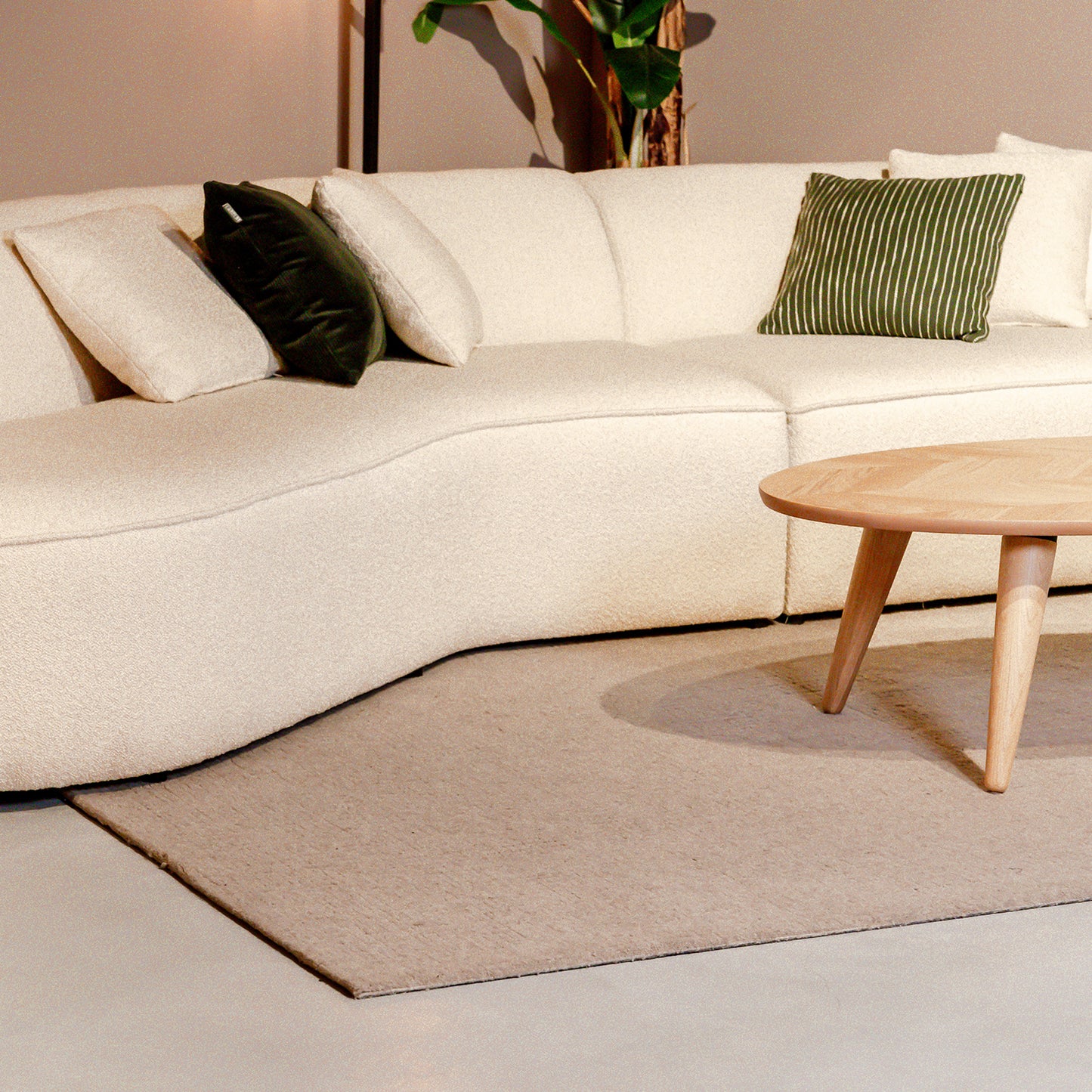 Vloerkleed Wolly | Taupe Wol | 200x300 cm