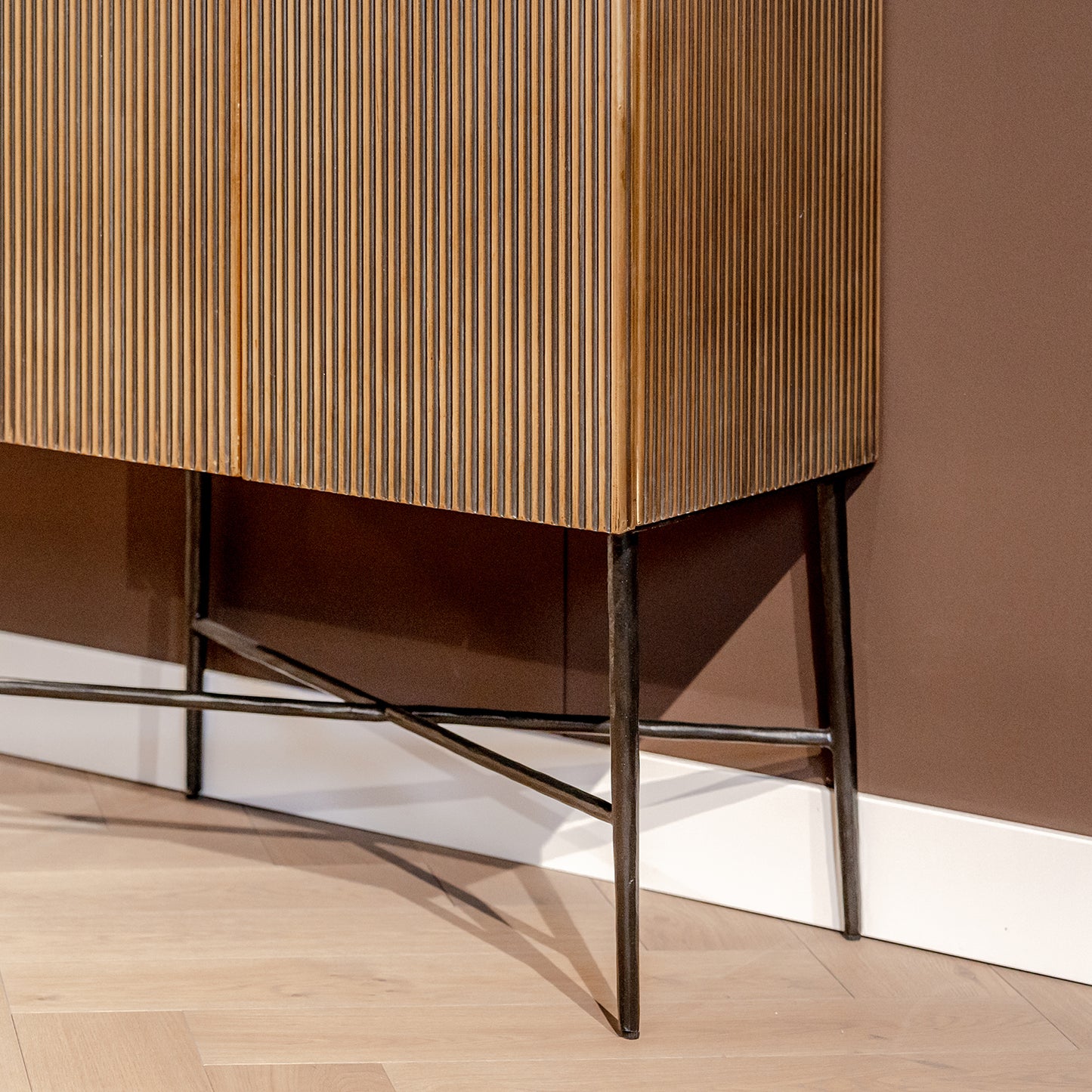 Wandkast Ironville | 182 cm Hoog | Goud