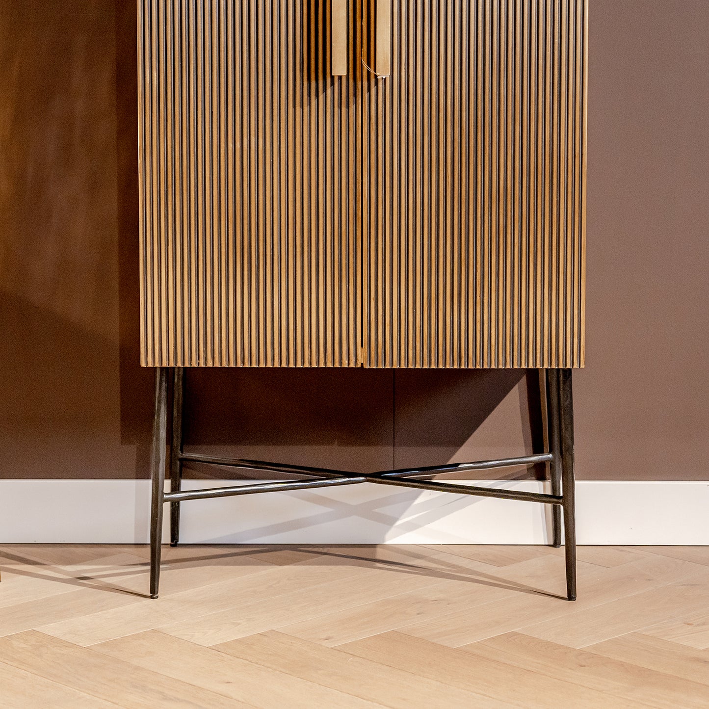 Wandkast Ironville | 182 cm Hoog | Goud