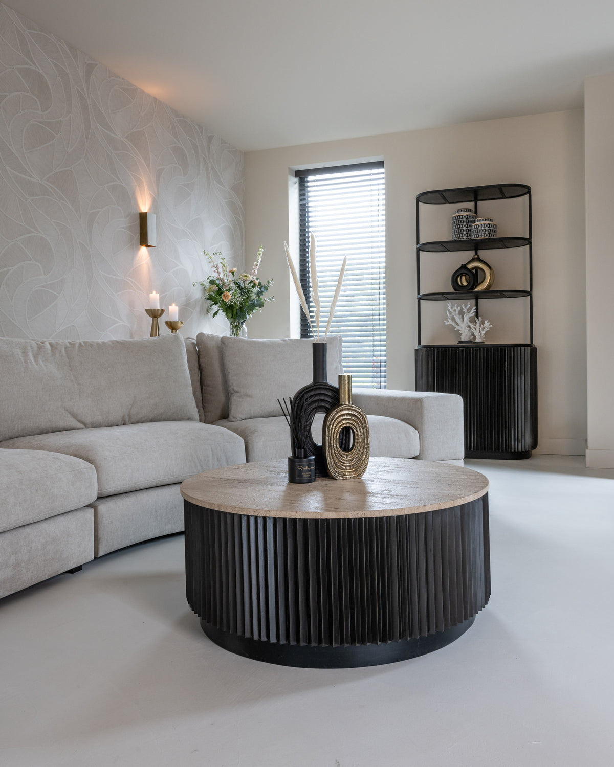 Salontafel Hampton 90ø travertin