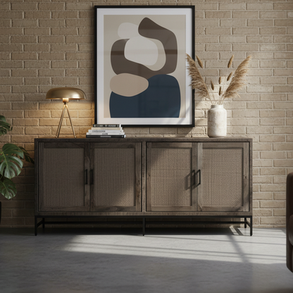 Dressoir Carini | Antraciet Mangohout