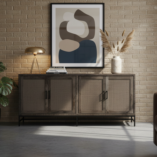 Dressoir Carini | Antraciet Mangohout