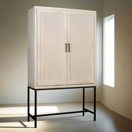 Opbergkast Carini | Wit Mangohout