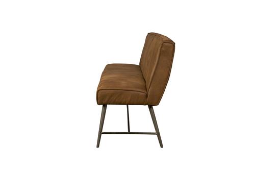 Eetkamerbank Belmonte | Fabric Cherokee Grijs — Zijaanzicht - witfoto