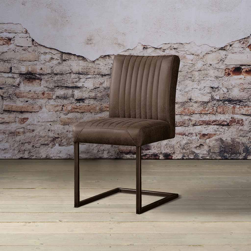 Eetkamerstoel Ferro | Microvezel Donkerbruin