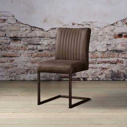 Eetkamerstoel Ferro | Microvezel Donkerbruin