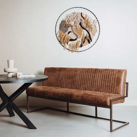 Eetkamerbank Ferro | Microvezel Lichtbruin