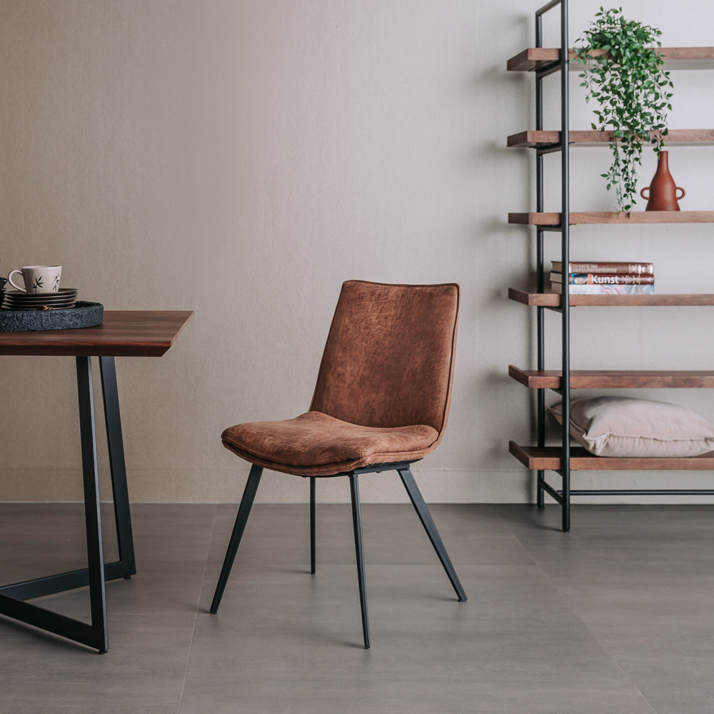 Eetkamerstoel Pamplona | Fabric T- Cognac