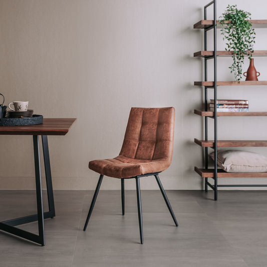 Eetkamerstoel Navarra | Fabric T - Cognac