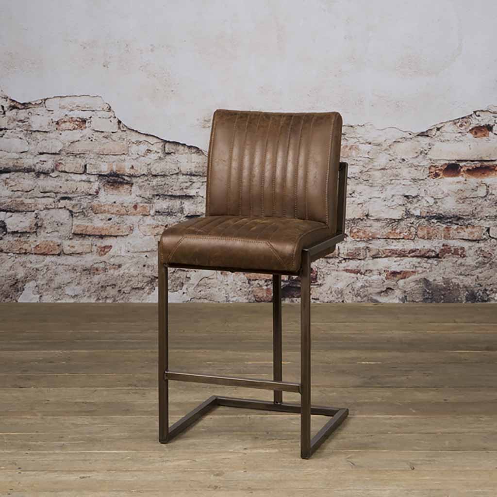 Barkruk Ferro | Microvezel Donkerbruin