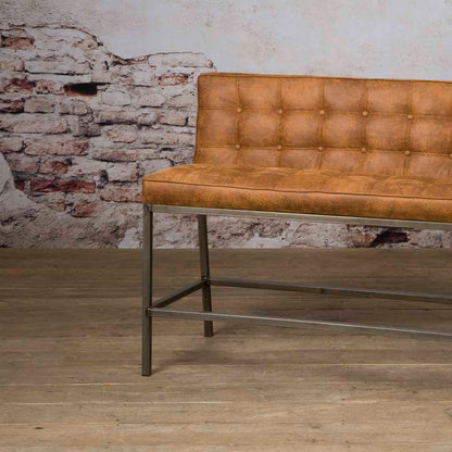 Eetkamerbank Hoog Vasco | Fabric Amazon Cognac