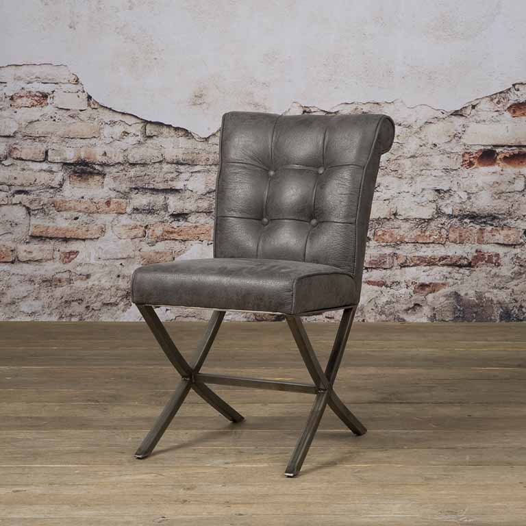 Eetkamerstoel Barcelona | Fabric Cherokee Grijs