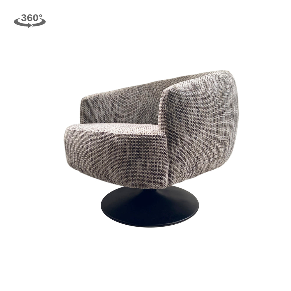 Draaifauteuil Barga | Grijze Stof