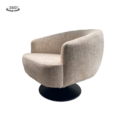 Draaifauteuil Barga | Beige Stof