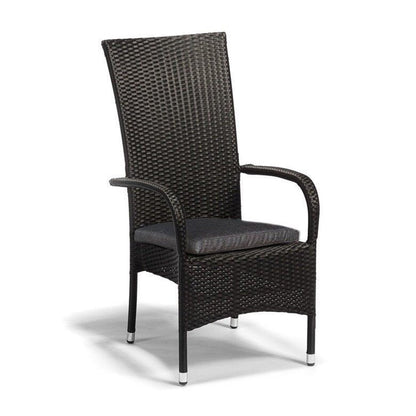 Tuinstoel Milos | Zwart Wicker