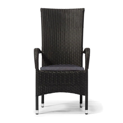 Tuinstoel Milos | Zwart Wicker