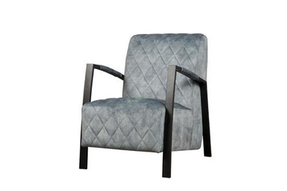Fauteuil Villa | Velvet Lichtblauw — Vooraanzicht - witfoto