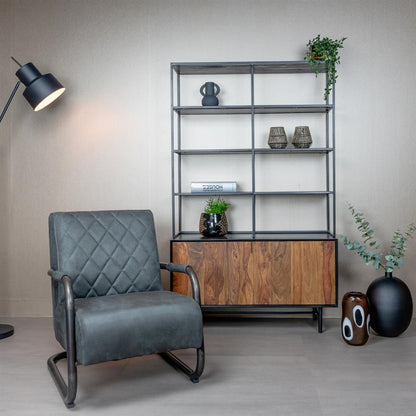 Fauteuil Civo microvezel antraciet in een interieur