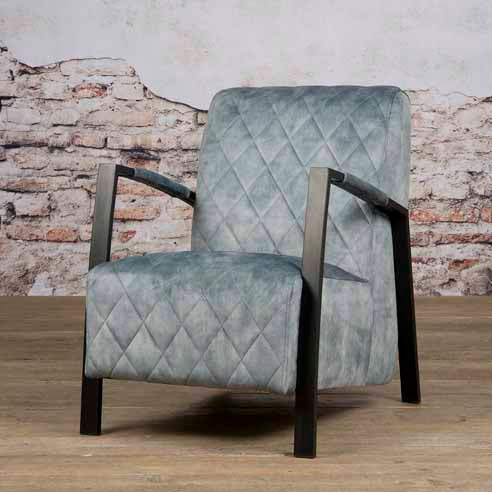 Fauteuil Villa | Velvet Lichtblauw