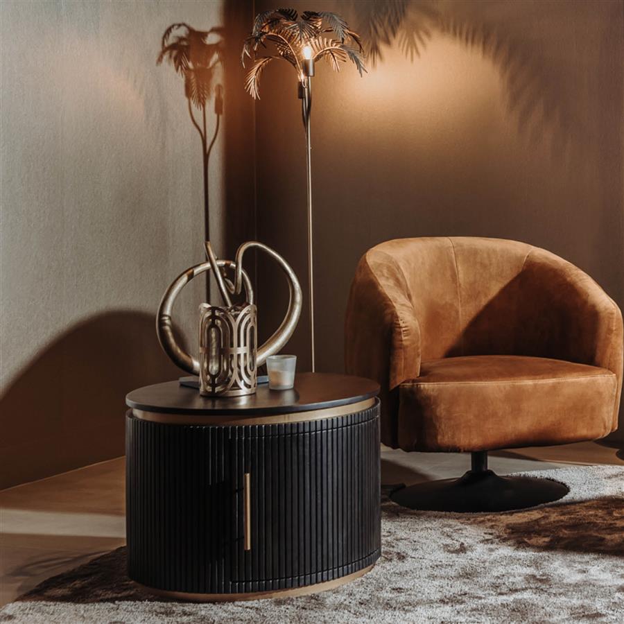 Salontafel Rivello | Zwart Mangohout — Algemene Sfeerfoto