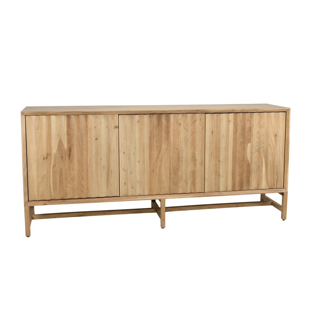 Dressoir Crotone | Naturel Acaciahout — Zijaanzicht - witfoto