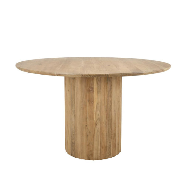 Crotone Eetkamertafel Rond | Naturel Acaciahout