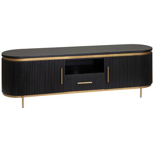 TV-Meubel Rivello | Zwart Mangohout