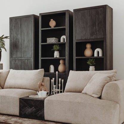 Opbergkast Tenna | Zwart Mangohout | Dicht