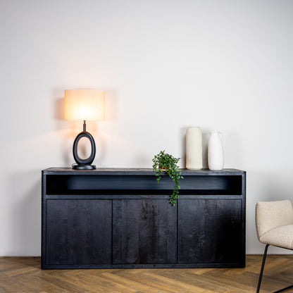 Dressoir Tenna | Zwart Mangohout