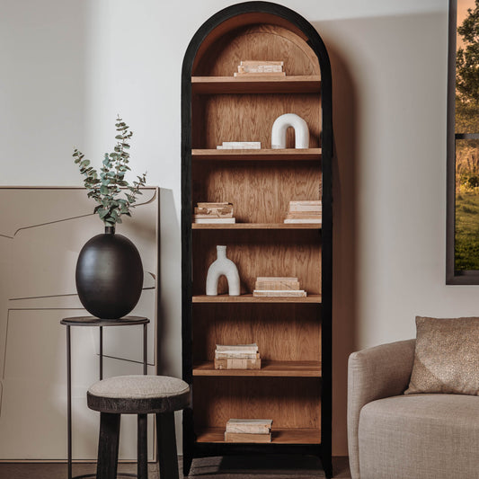 Boekenkast Rotondi | zwart mangohout