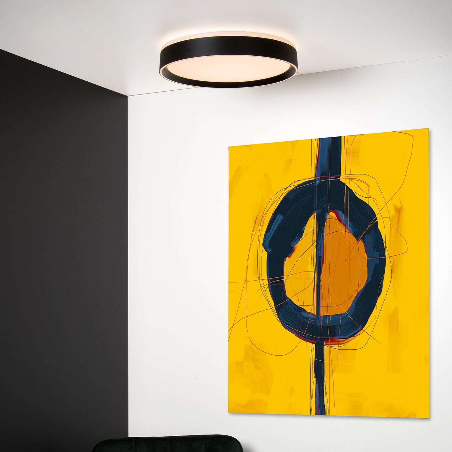 Plafonnière Nuria | Ø | Zwart