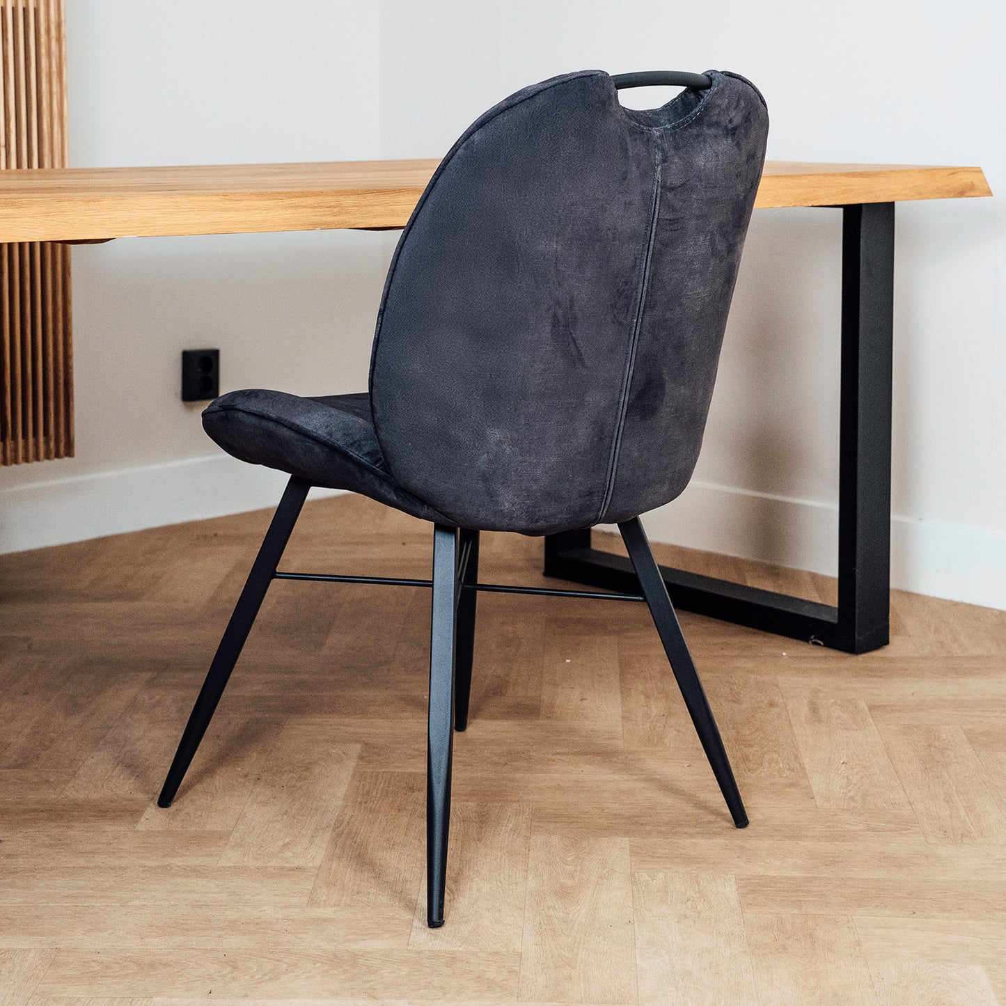 Eetkamerstoel Austin | Antraciet Velvet