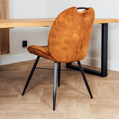 Eetkamerstoel Austin | Cognac Velvet