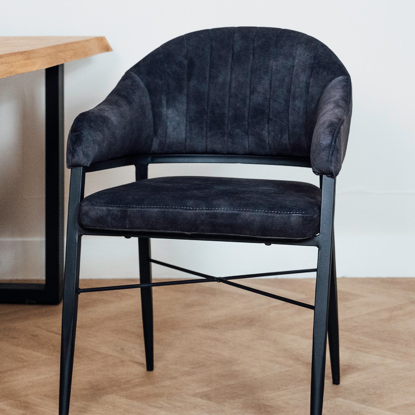 Eetkamerstoel Saar | Antraciet Velvet