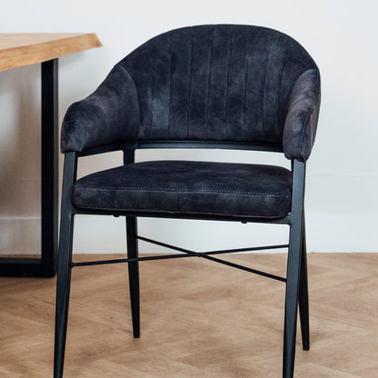 Eetkamerstoel Saar | Antraciet Velvet