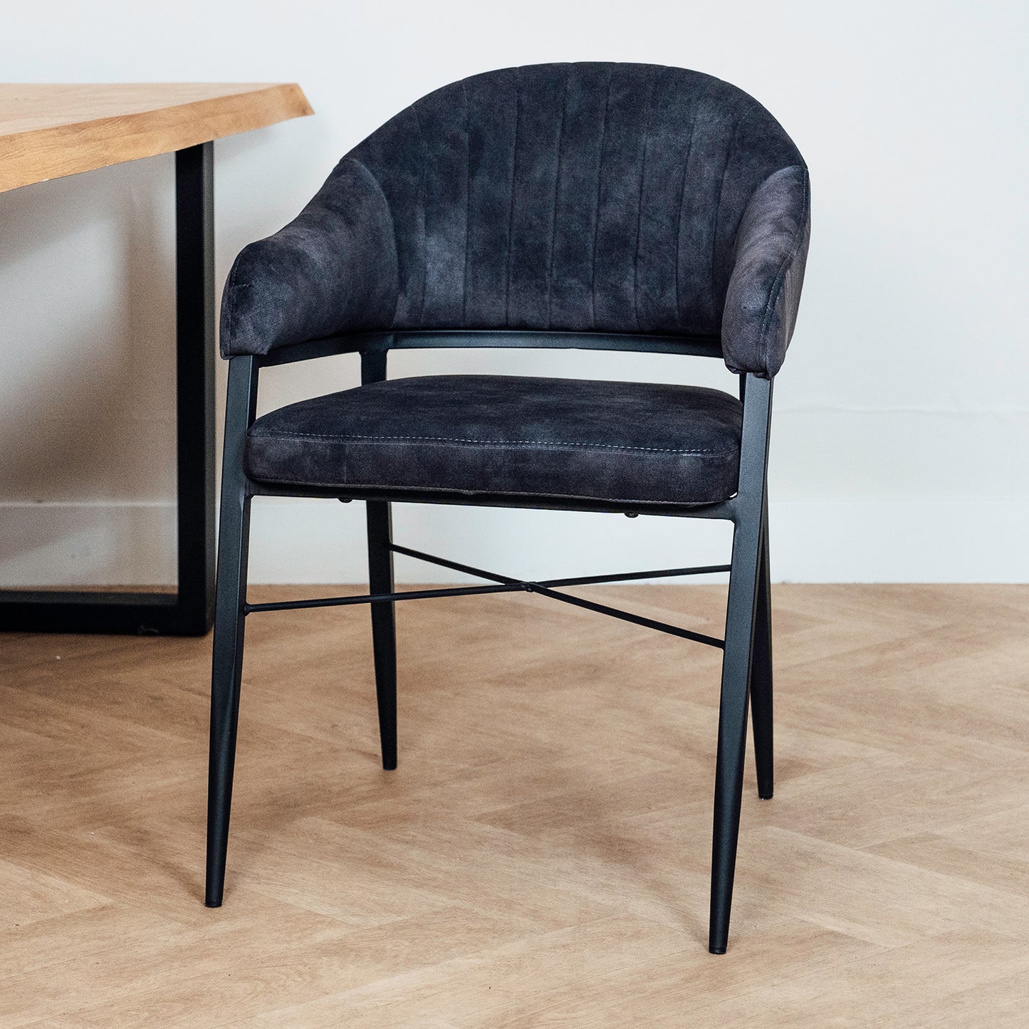 Eetkamerstoel Saar | Antraciet Velvet