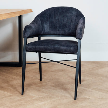 Eetkamerstoel Saar | Antraciet Velvet