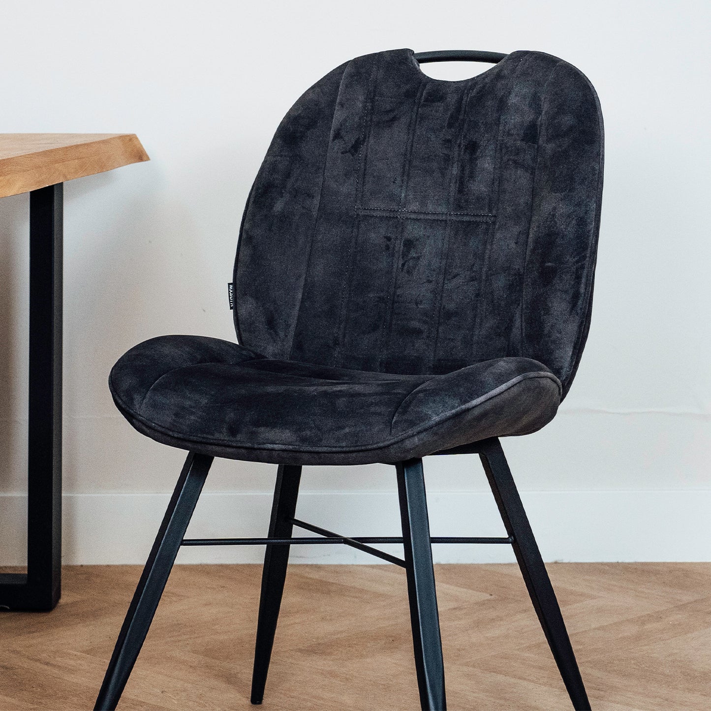 Eetkamerstoel Austin | Antraciet Velvet