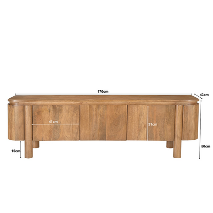 Tv-meubel Salano | Naturel Mangohout