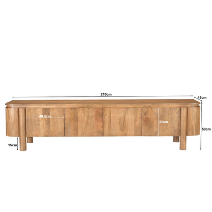 Tv-meubel Salano | Naturel Mangohout